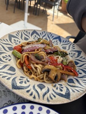 Udon noodles  at Ses Casetes Art Cafè in Sant Mateu