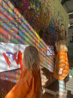 painting area at Verein Setzchaschte  in Grabs