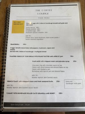 Food menu  at Thecoffeelounge Leh in Leh