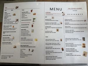 Drink menu  at Thecoffeelounge Leh in Leh