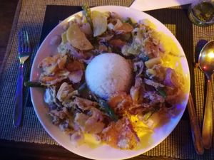 Vegetable chopsey at Dewata Villas Village Restaurant in Habarana