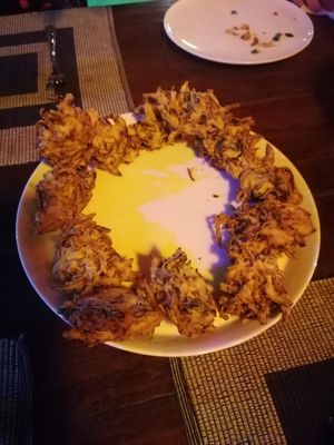 Vegetable pakora at Dewata Villas Village Restaurant in Habarana