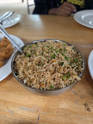 Veg fried rice (make sure to order that's under Indian, not the "set" under Nepali! at Hamu Momo  in Nairobi