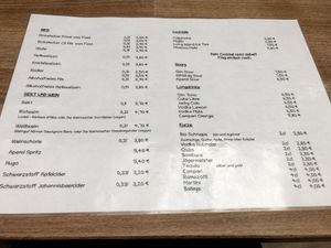 Menu  at Vegi in Tubingen