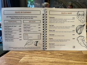 Menu  at Vegi in Tubingen