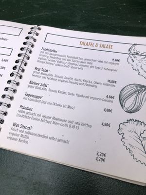 Menu   at Vegi in Tubingen