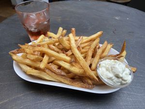 Pommes und Veganer Mayo  at Vegi in Tubingen