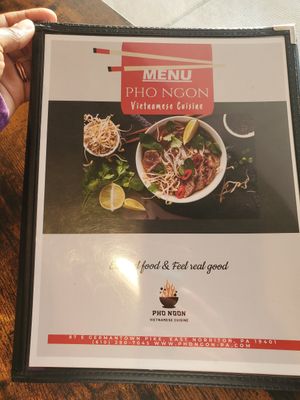 Menu at Pho Ngon in Norristown