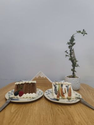 There are only a couple tables in the shop!    at Life is Sweet - 甜美生活CAKE in Beijing