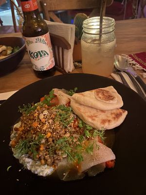 I had the Turkos 2.0 (so delicious!) see the menu photo for ingredients   at Cósmica Cocina  in Puerto Vallarta