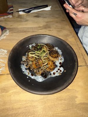 Daikon Scallops. Beyond fantastic    at Cósmica Cocina  in Puerto Vallarta