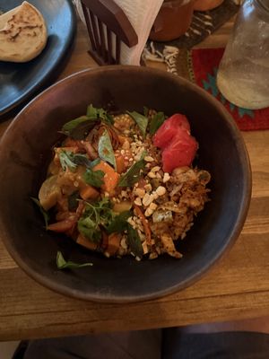 Kimchi Curry. So unique, memorable and outstanding    at Cósmica Cocina  in Puerto Vallarta