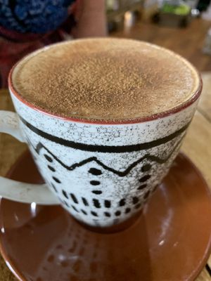 Dandelion chai. Delicious! at New Earth Cafe in Coolum Beach