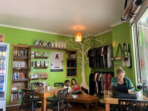 Inside at New Earth Cafe in Coolum Beach