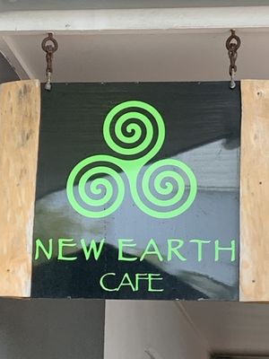 Sign  at New Earth Cafe in Coolum Beach