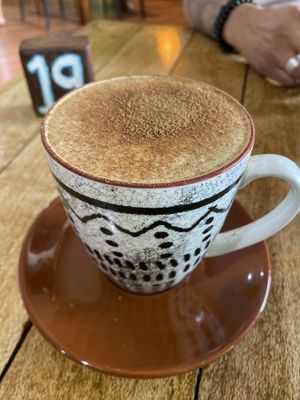 A good sound cuppa at New Earth Cafe in Coolum Beach