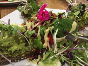 Avo smash! at New Earth Cafe in Coolum Beach