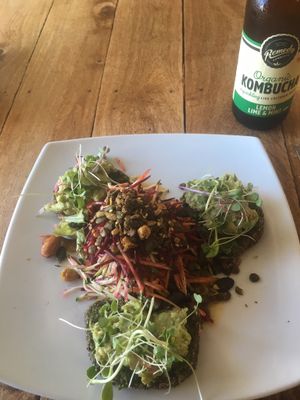 Smashed Avocado at New Earth Cafe in Coolum Beach