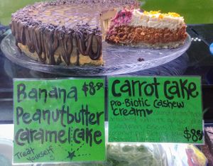 Cakes at New Earth Cafe in Coolum Beach