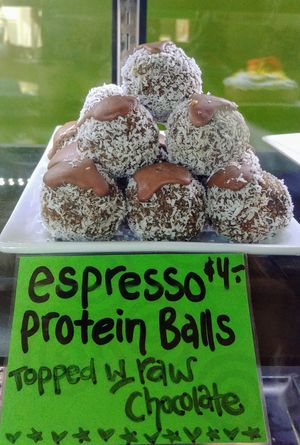 Protein balls at New Earth Cafe in Coolum Beach