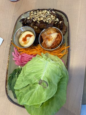 Korean bbq seitan wraps   at Lulu Green in Boston