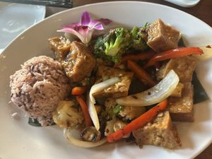 Vegetarian stir fry   at Rosemary Thai in Peabody