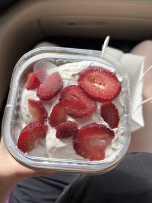 Strawberry tres leches  at Kukki in Maywood