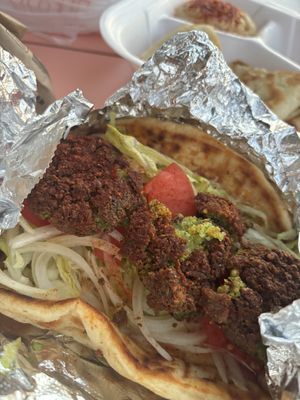 Falafel wrap, no garlic sauce/feta/tzatsiki  at The Gyro Joint in Pompano Beach