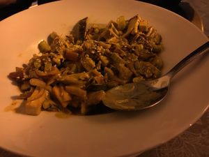 Gluten-free vegan coconut curry at La Joya in Nerja