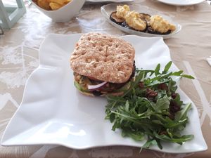 Vegan burger! at La Joya in Nerja