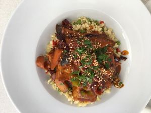 Red curry with tofu at La Joya in Nerja