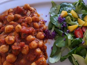 Moroccan chickpea dish at La Joya in Nerja