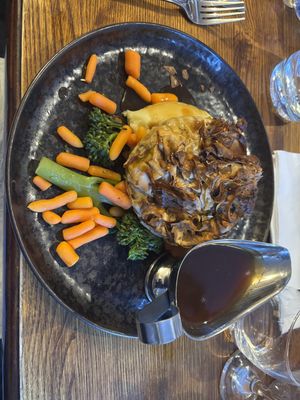  Butternut squash and lentil wellington- pretty goodd  at Virgins & Castle in Kenilworth