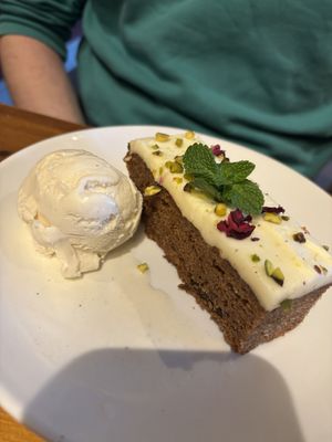 Carrot and Pistachio cake  at Virgins & Castle in Kenilworth