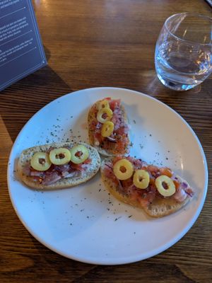 Tomate and Olive Bruschetta   at Virgins & Castle in Kenilworth