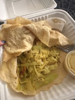filled with the masala potatoes and veg  at DC Dosa - Kiosk in Washington