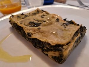 Black kale lasagna at Il Lughino in Seregno