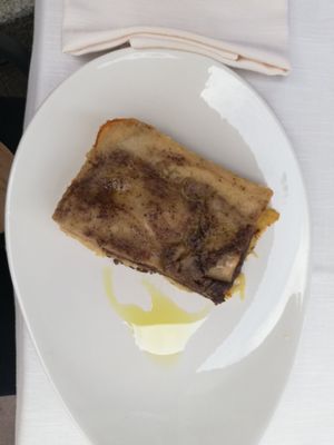 Lasagna con battuto mediterraneo at Il Lughino in Seregno