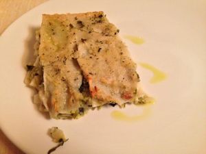 Vegan lasagna at Il Lughino in Seregno