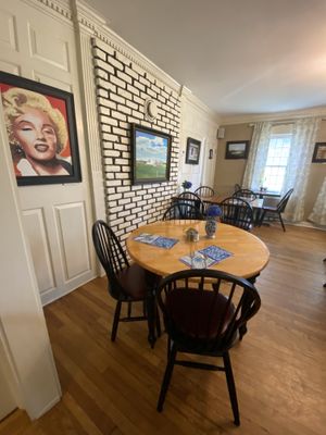 Dining seating  at Monet's Table in Tolland