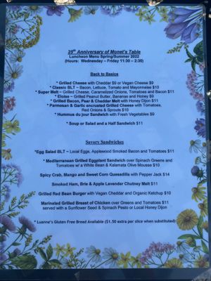 Sandwiches  at Monet's Table in Tolland