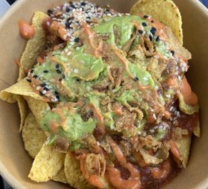 Chips and guacamole  at The Green Garden in Salzburg