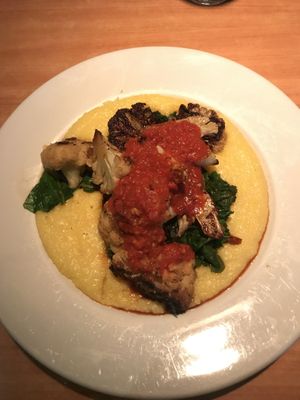 Blackened cauliflower made vegan - delicious! at Restaurant 415 in Fort Collins