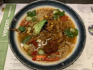 Vegan “chicken” ramen at Wagamama - Union Square in Aberdeen