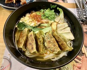 Gyoza noodle broth  at Wagamama - Union Square in Aberdeen