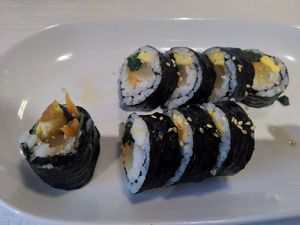 Gimbap - leider mit Ei at Seoul Station in Luzern