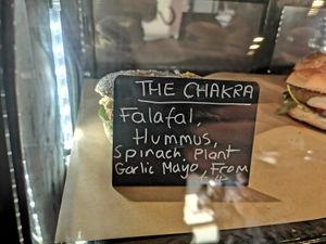 Vegan bagel at The Bagel Bar & in Berwick-upon-tweed