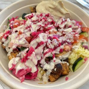 Chicken bowl  at Zakee Mediterranean Street Food in Akron