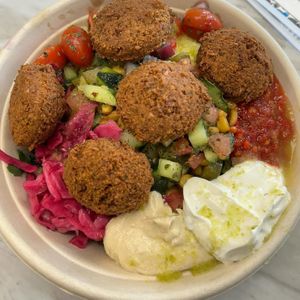 Falafel bowl  at Zakee Mediterranean Street Food in Akron