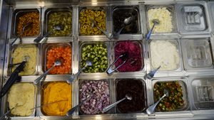 Fresh unlimited topping  at Zakee Mediterranean Street Food in Akron